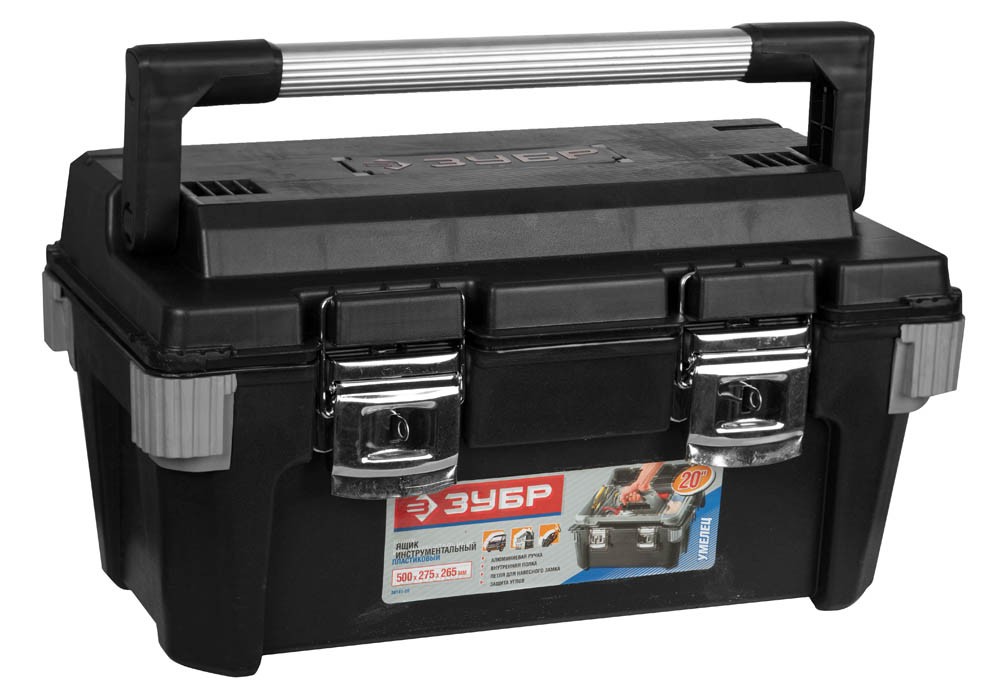 Ящик для инструмента пластиковый 500х275х265 ЗУБР УМЕЛЕЦ 38141-20