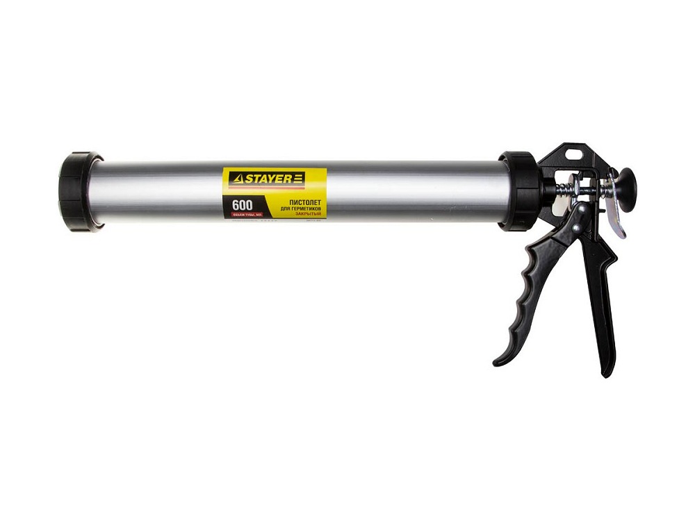 Пистолет для герметиков закрытый алюминиевый корпус 600мл STAYER PROFI 0673-60