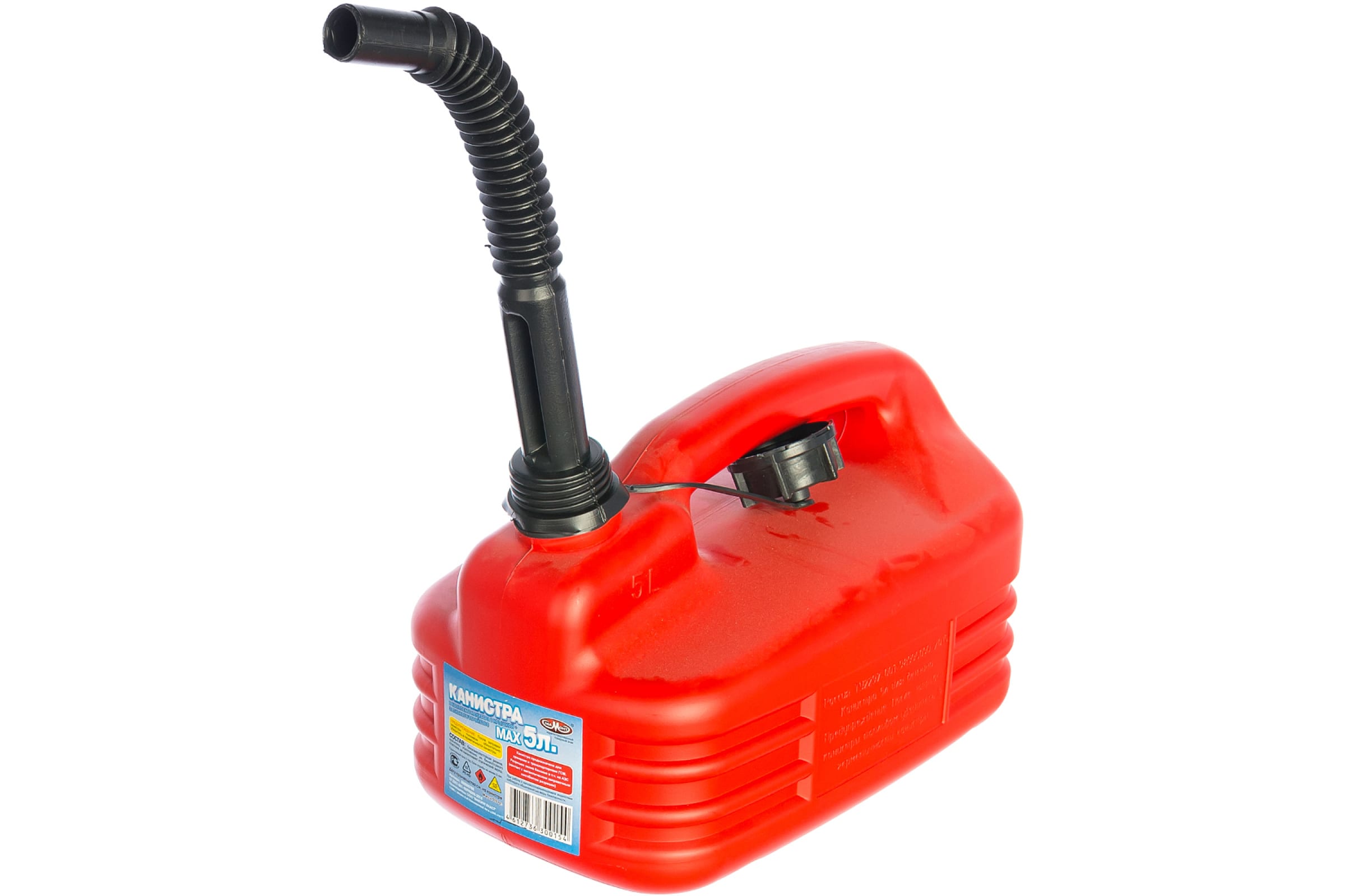 Канистра пластиковая для топлива с крышкой и лейкой 5л МАМОНТ