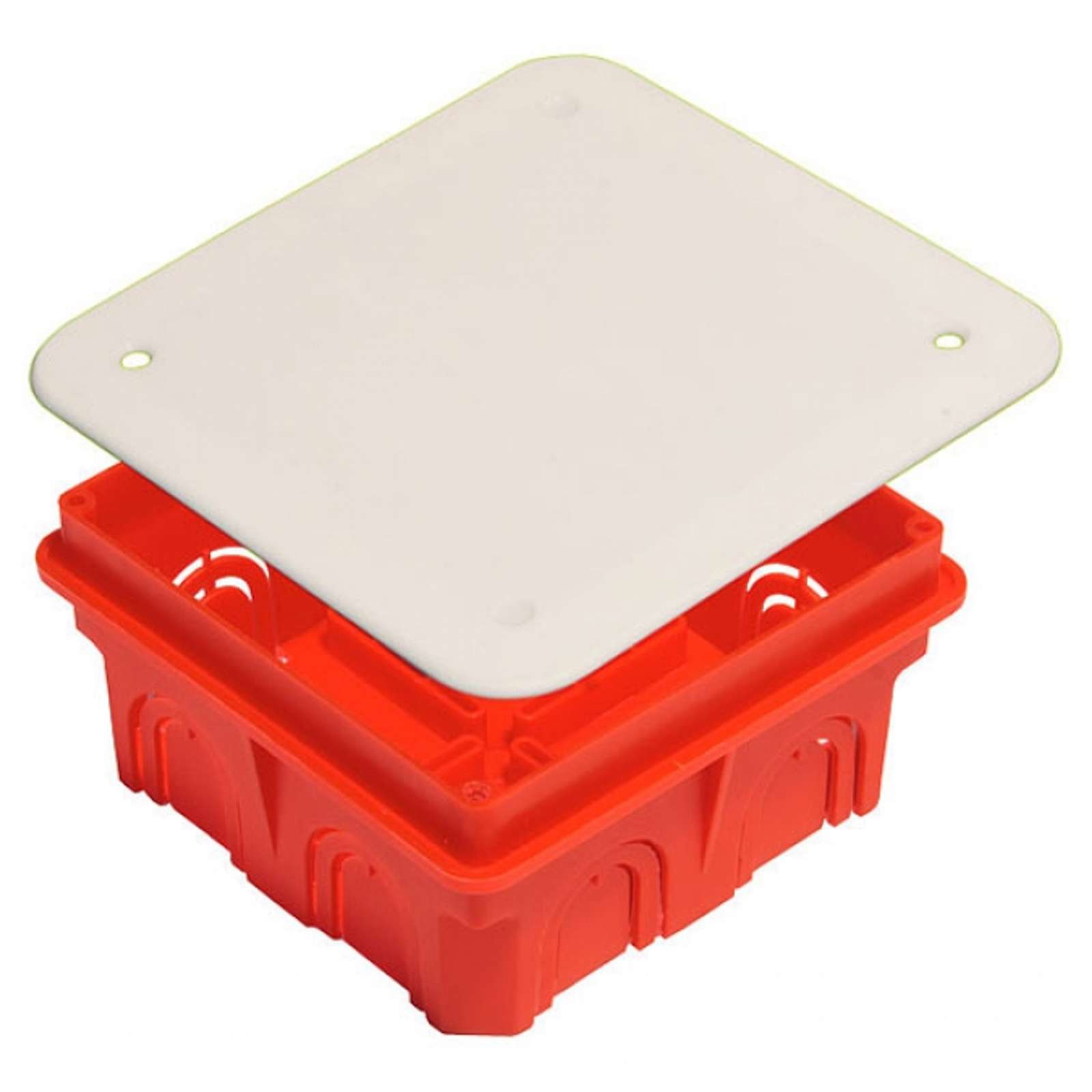 Коробка распределительная (разветвительная) квадрат красная 100х100х40мм HEGEL КР1101-и