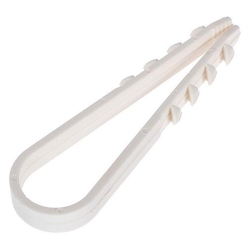 Дюбель-хомут круглый 5-10мм d=6мм нейлоновый белый (упаковка, 100шт)