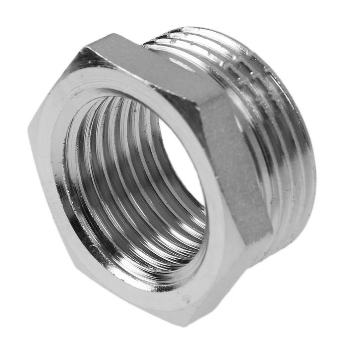 Футорка 3/4" х 1/2" наружная-внутренняя резьба ZEISSLER никель