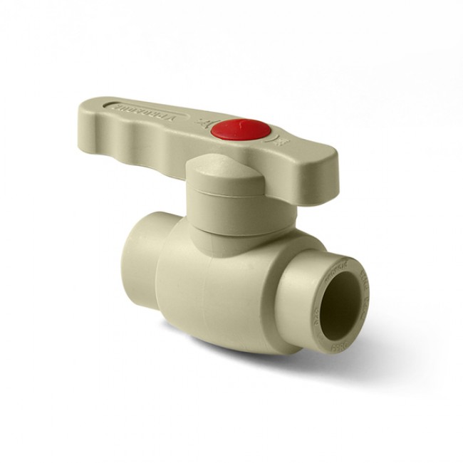 Кран шаровый PP-R серый 25мм RTP 37202