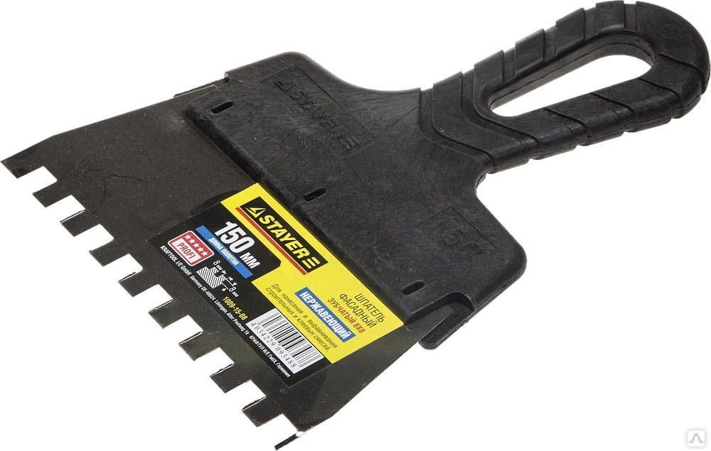 Шпатель зубчатый 150мм 6х6 STAYER 1009-15-06