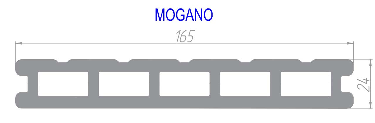 Доска террасная ДПК графит 3000х165х24мм TERRADECK MOGANO (шт.)