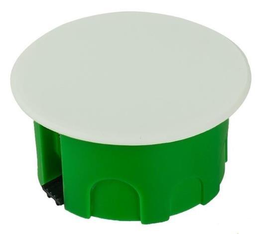 Коробка распределительная (разветвительная) пластиковые лапки круглая 80х45мм HEGEL КР1202-и