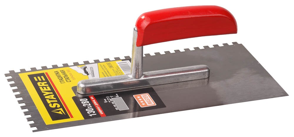 Гладилка малярная 130х280мм с зубьями 6х6мм STAYER МАСТЕР 0801-06
