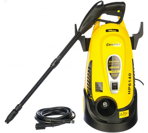 Мойка высокого давления CHAMPION HP6140 (1,4кВт, 120бар, темп 60С, 6л/мин, 13кг, асинхронный)