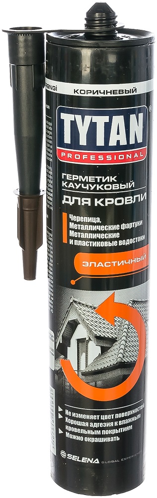 Герметик каучуковый для кровли коричневый TYTAN 310мл 129555