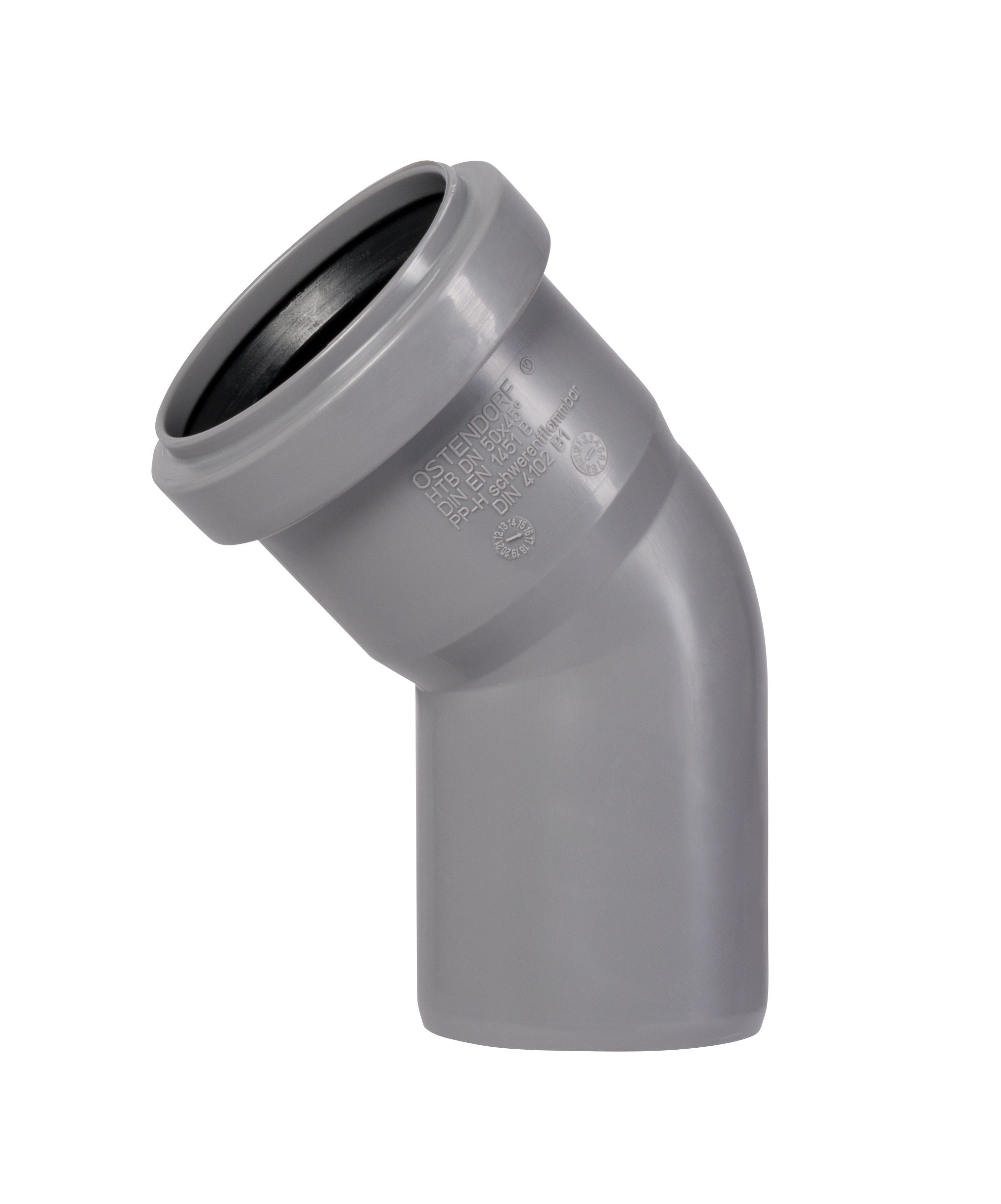 Отвод канализационный ПП 50мм/45градусов RTP 36972