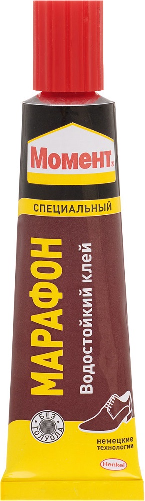 Клей для обуви водостойкий желтый 30мл МОМЕНТ Марафон