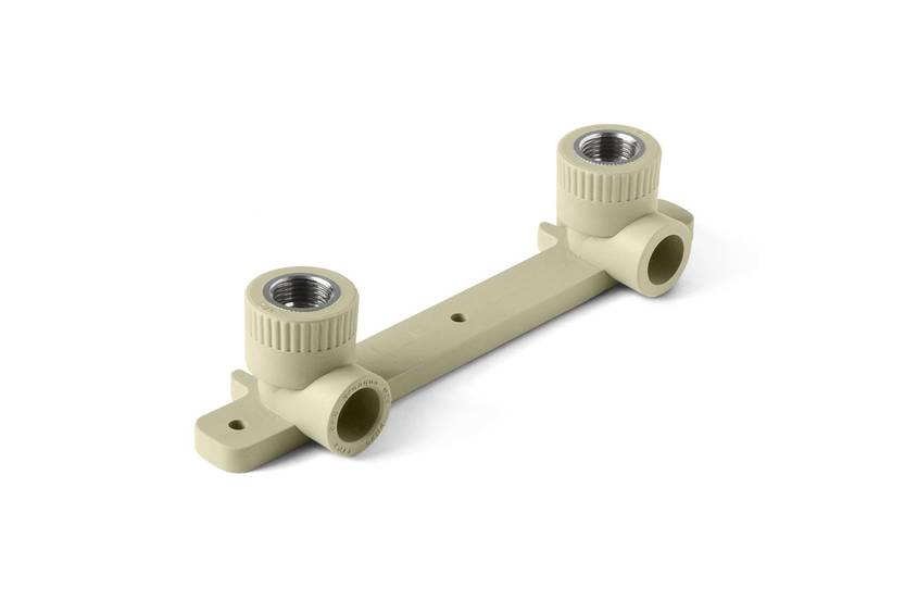 Настенный комплект PP-R для смесителя серый 20мм х 1/2" RTP 37231