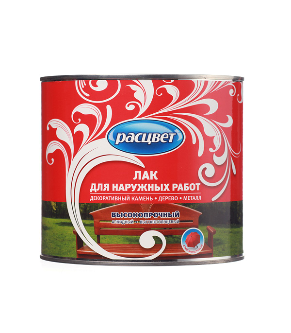 Лак алкидно-уретановый для внутренних работ 0,9кг РАСЦВЕТ