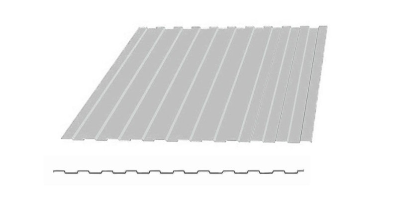 Профнастил С8, 2000х1200х0,40 эконом RAL 7004 (серый)