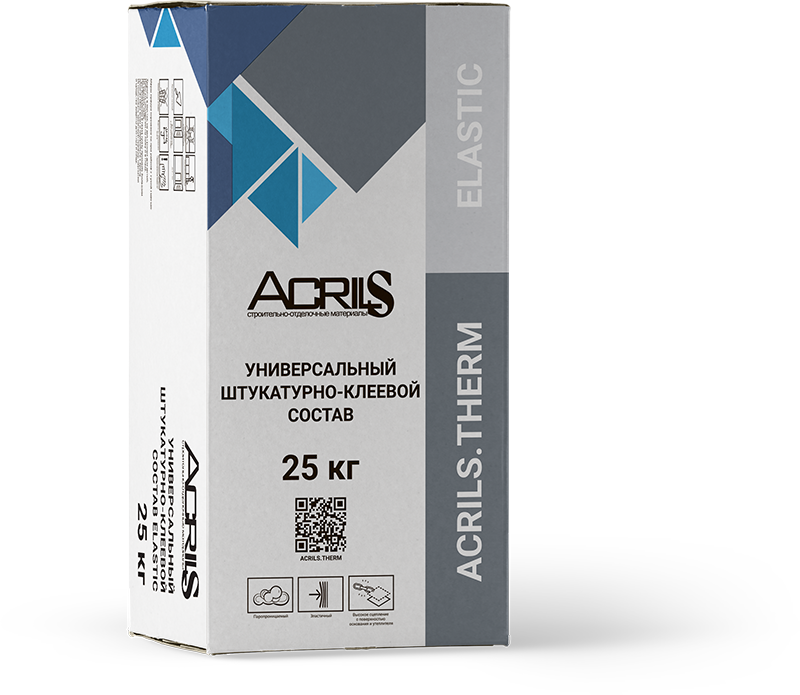 Штукатурно-клеевая смесь для армирующего слоя под короед ACRILS Elastic 25кг