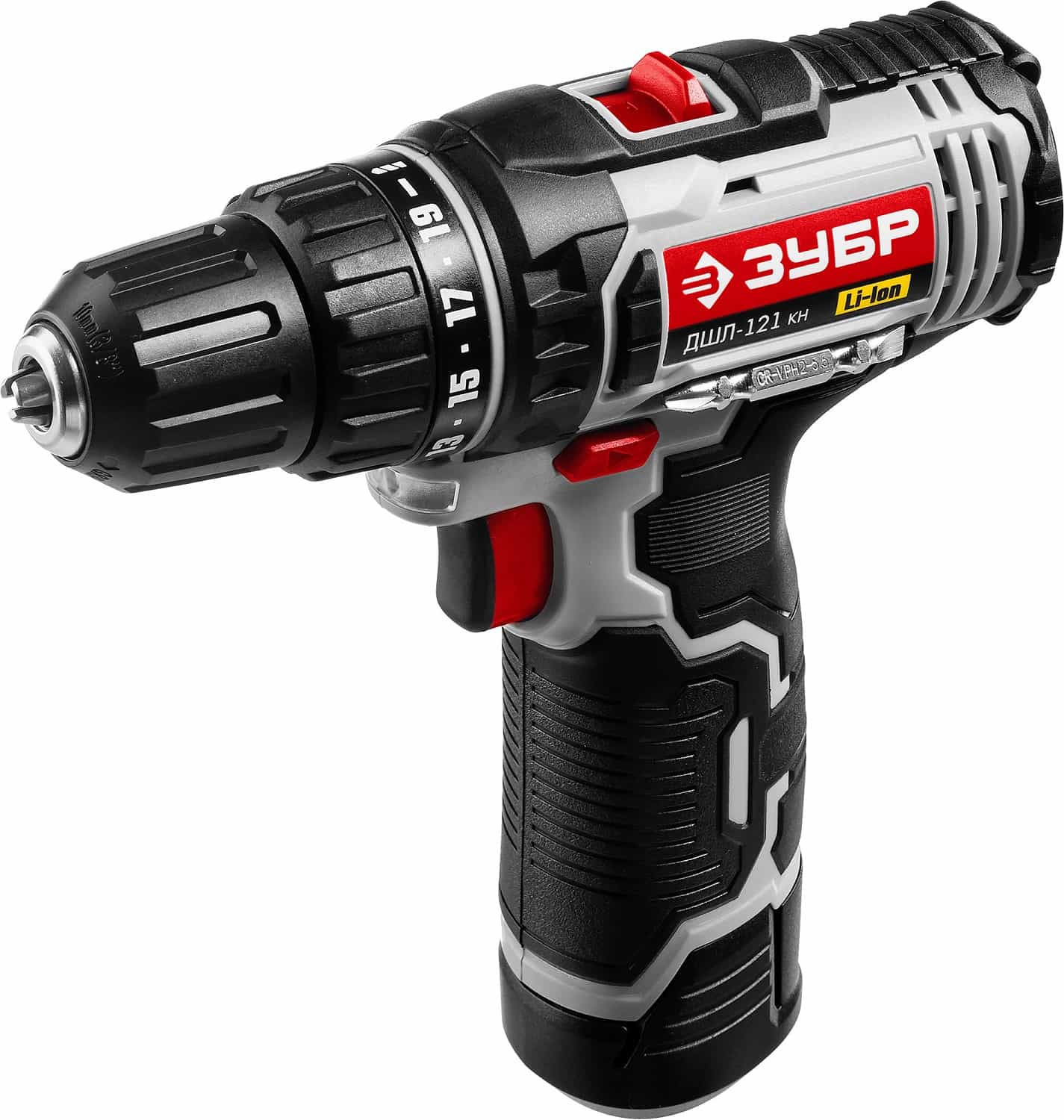 Дрель-шуруповерт 12В АКБ 2шт, в кейсе ЗУБР ДШЛ-121 КН код А2792