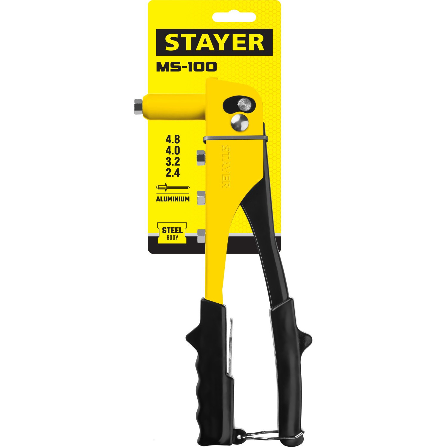 Заклепочник 2,4-4,8мм STAYER MS-100 3105