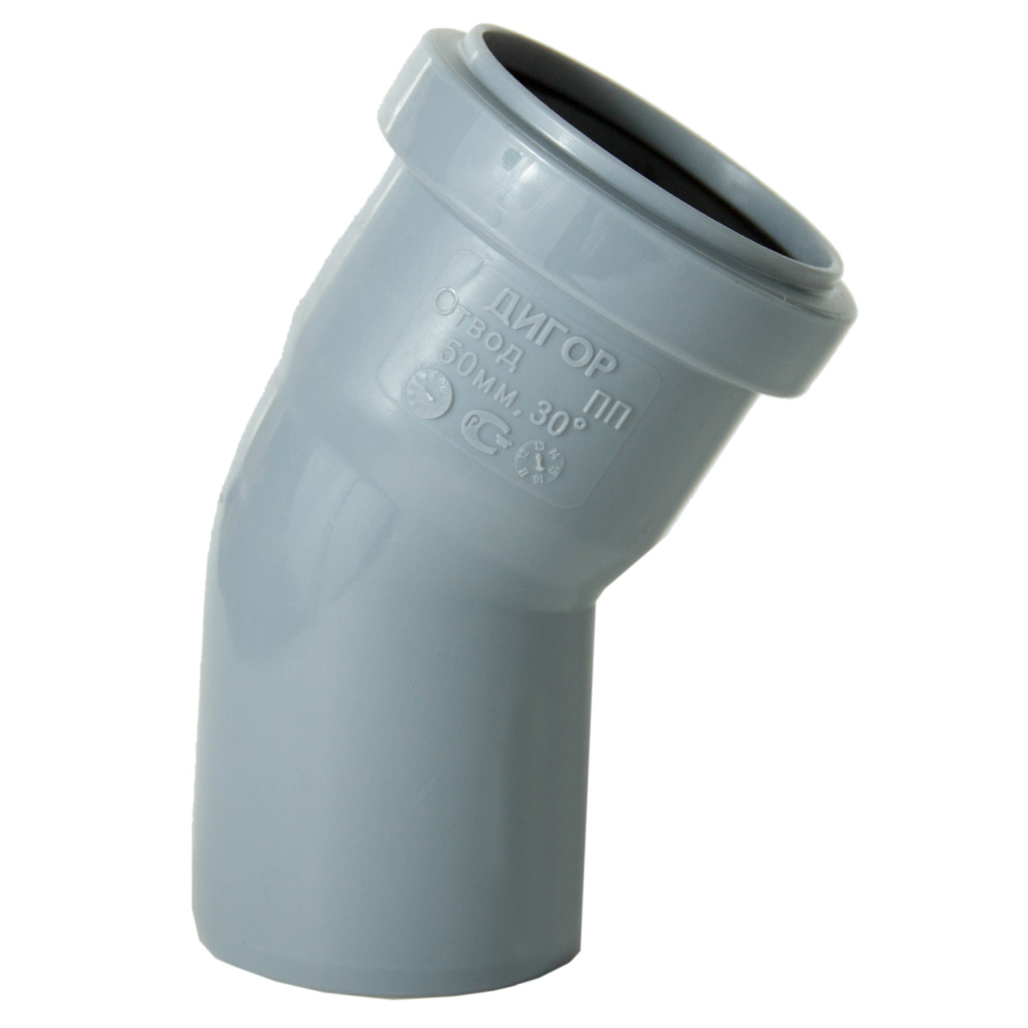 Отвод канализационный ПП 50мм/30градусов