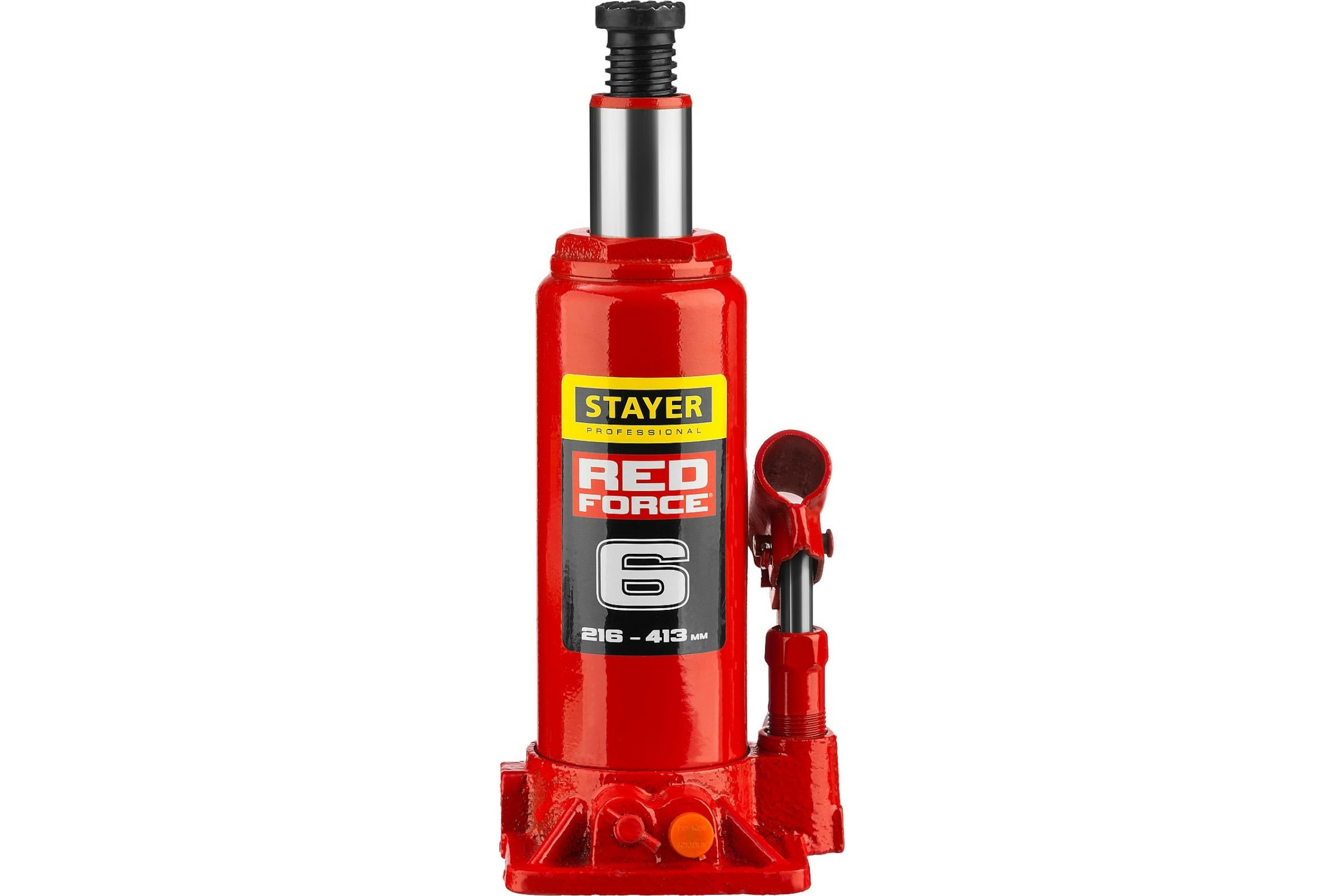 Домкрат Stayer Red Force 6т 216-413мм бутылочный гидравлический 43160-6_z01
