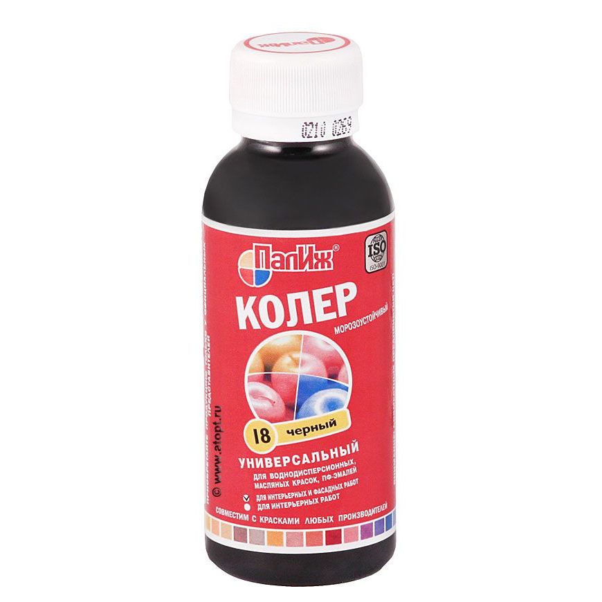 Колеровочная паста ПАЛИТРА №18 черный 100мл