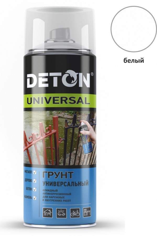 Грунт аэрозольный DETON белый 520мл 738525