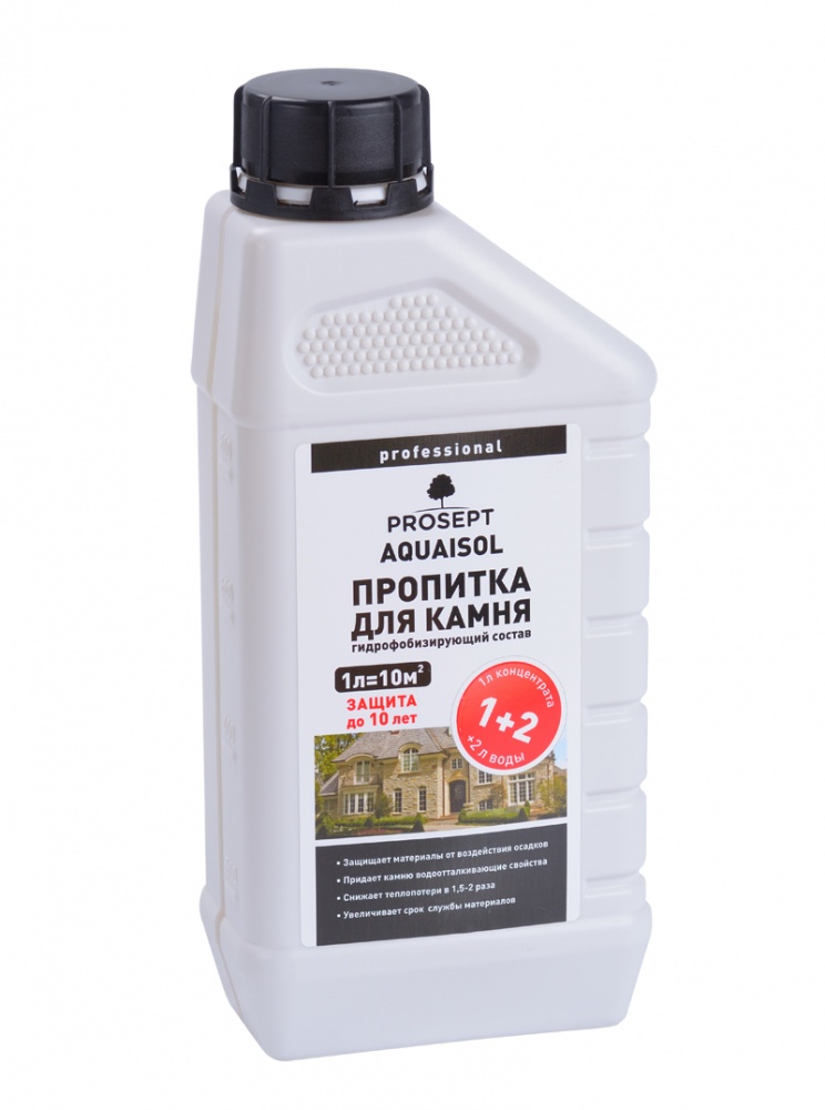 Пропитка для камня концетрат 1:2 1л PROSEPT AQUAISOL