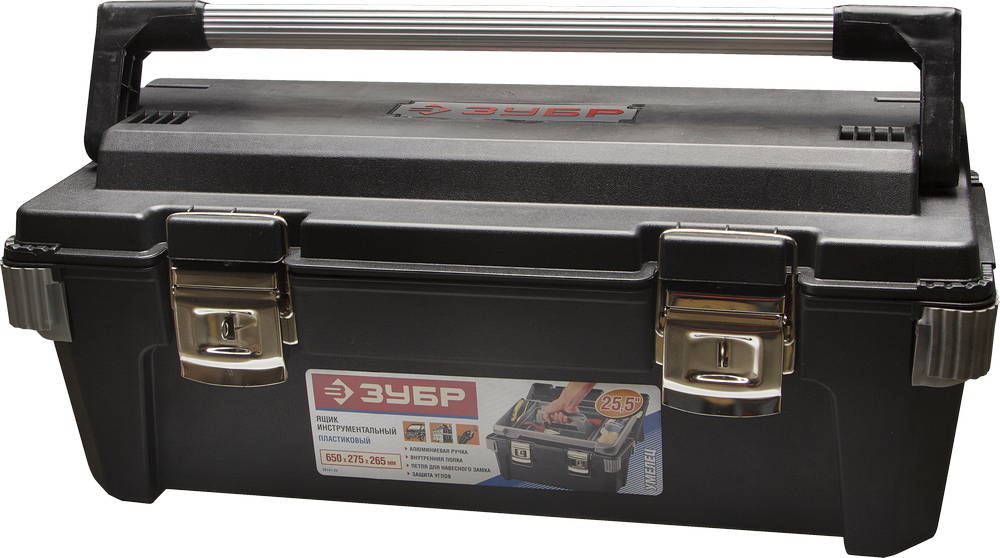 Ящик для инструмента пластиковый 650х275х265 ЗУБР УМЕЛЕЦ 38141-25_z01