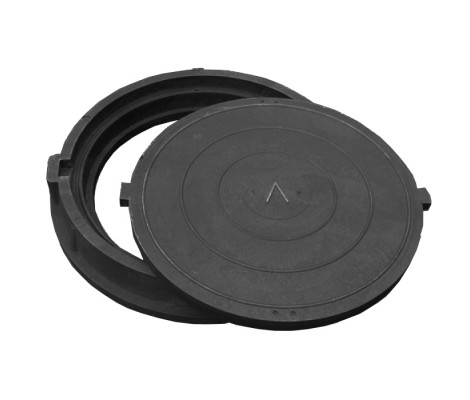 Люк канализационный ЛМ 3т Круглый полимер черный