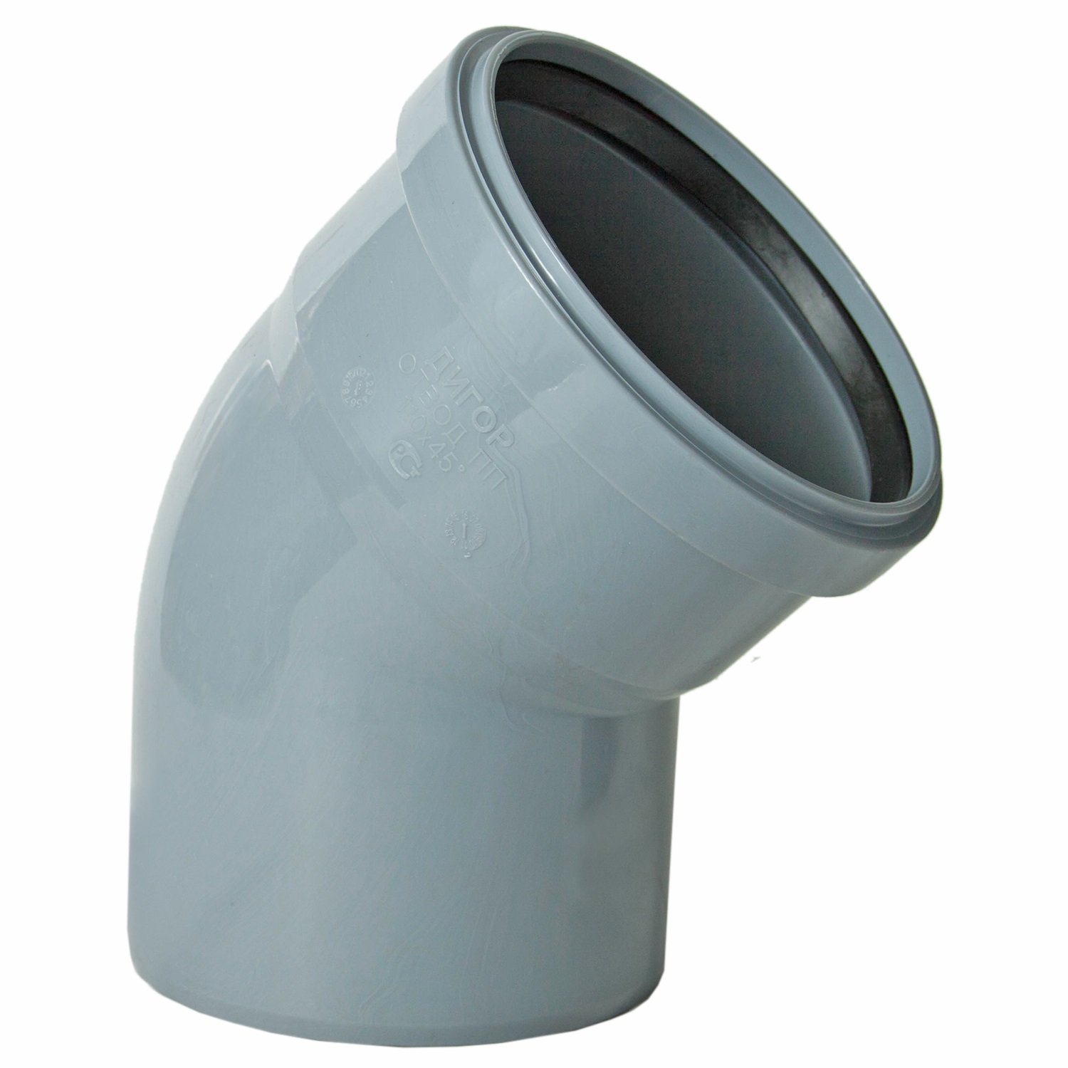 Отвод канализационный ПП серый 110мм/45градусов RTP