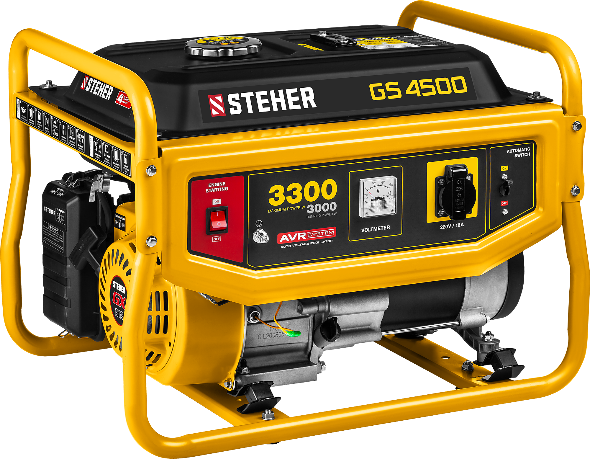 Генератор бензиновый STEHER GS-4500 3300Вт GS-4500