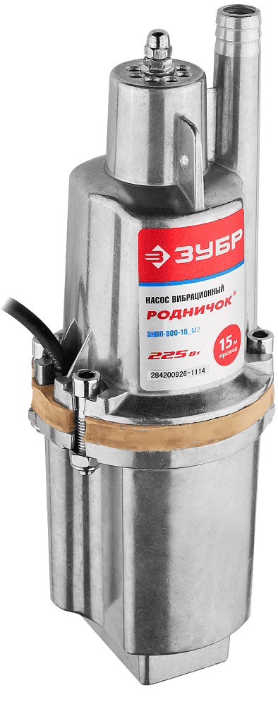 Насос вибрационный 225Вт, провод 15м ЗУБР Родничок ЗНВП-300-15_М2 77778