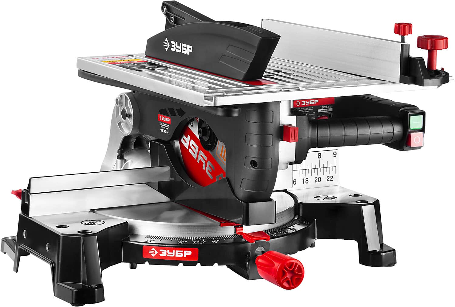 Пила торцовочная комбинированная ЗУБР МАСТЕР ЗПТК-255-1800 код 57168