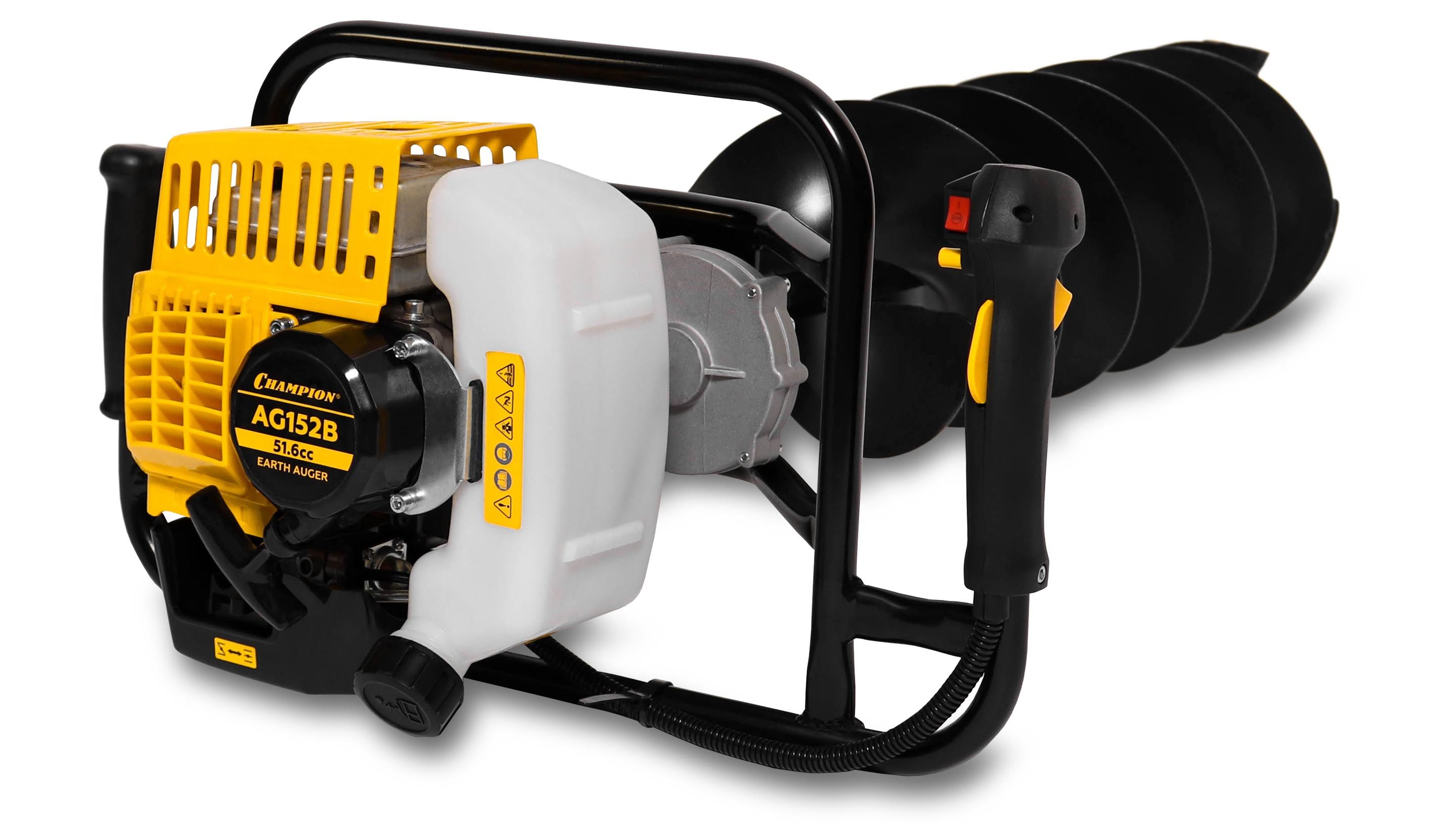 Мотобур CHAMPION AG152B (1,46кВт, 51,6см3, 9,2кг)