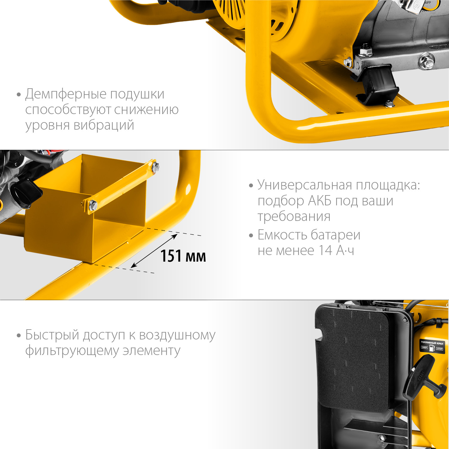 Генератор бензиновый STEHER GS-6500E 5500Вт с электростартером