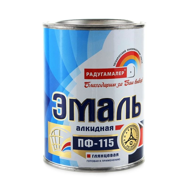 Эмаль голубая 0,8кг РАДУГА ПФ-115