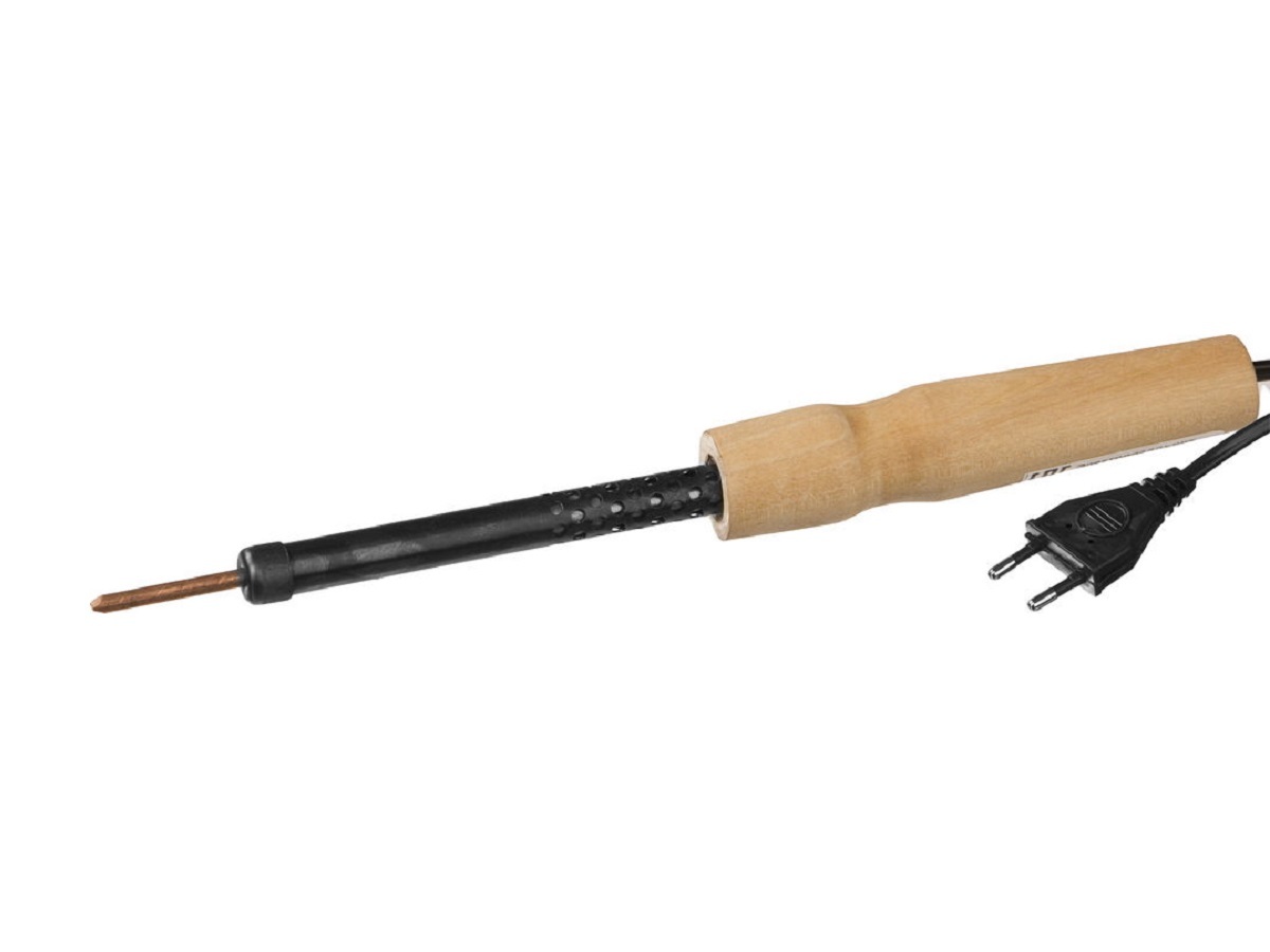 Паяльник с деревянной рукояткой 25Вт ЗУБР 55407-25