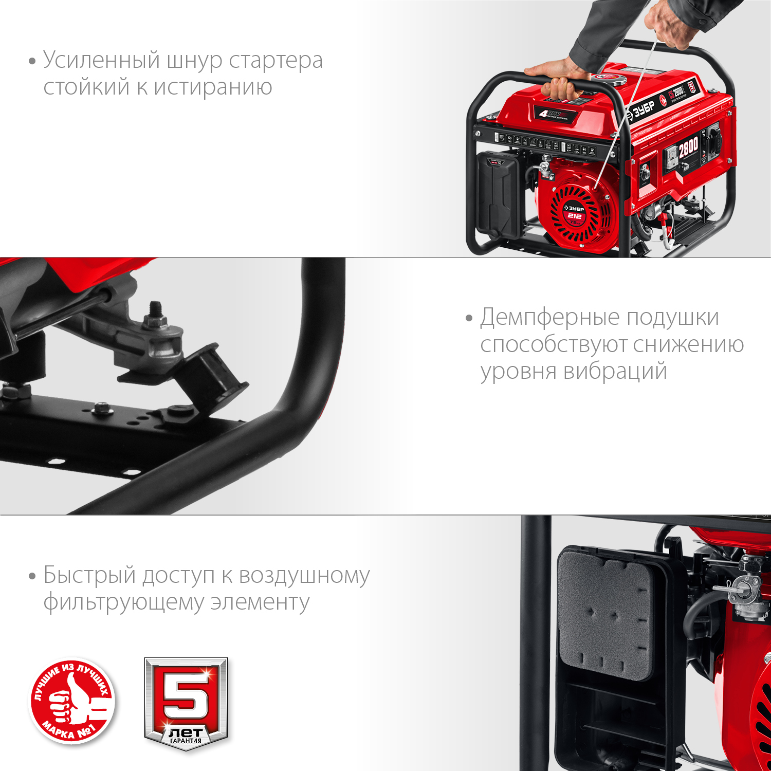Генератор бензиновый ЗУБР СБ-2800 2,8 кВт