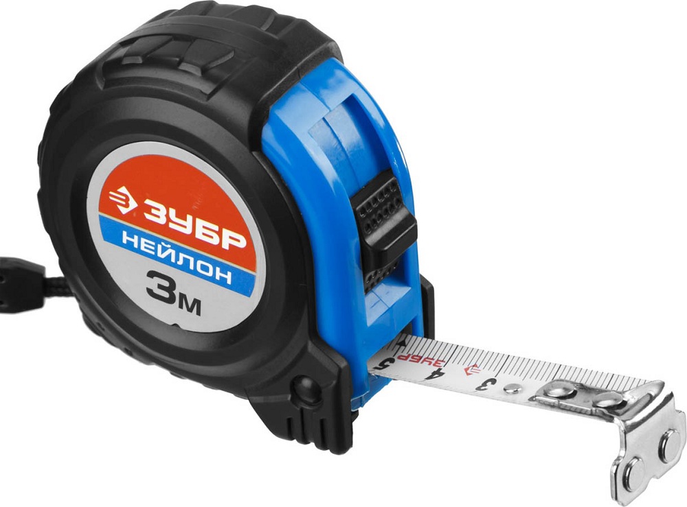 Рулетка с магнитом 3м/16мм ЗУБР НЕЙЛОН 34056-03-16