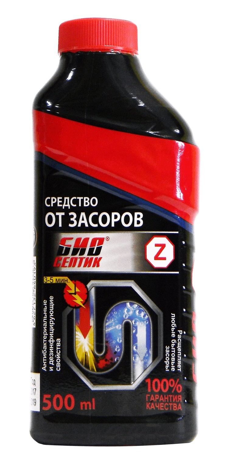 Средство от засоров Z 0,5л БИОСЕПТИК