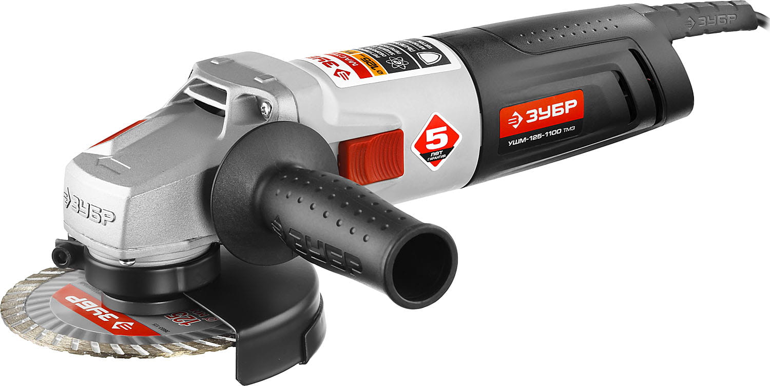 Угловая шлифмашина ЗУБР МАСТЕР УШМ-125-1100 ТМЗ код 80117