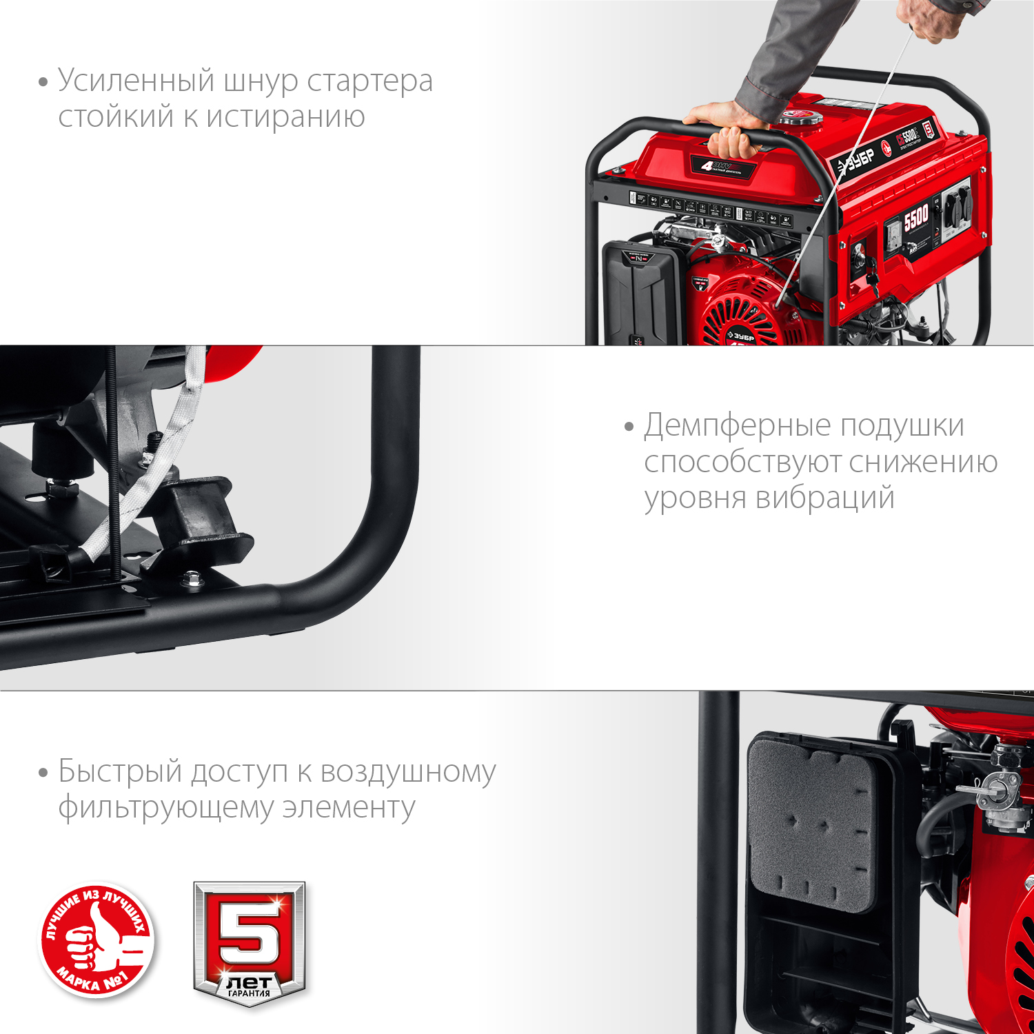 Генератор бензиновый ЗУБР СБ-5500 5,5 кВт