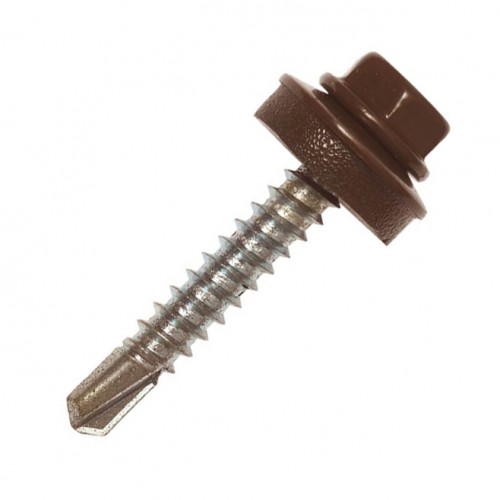Саморез кровельный 4,8х51мм RAL 8017 (коричневый)