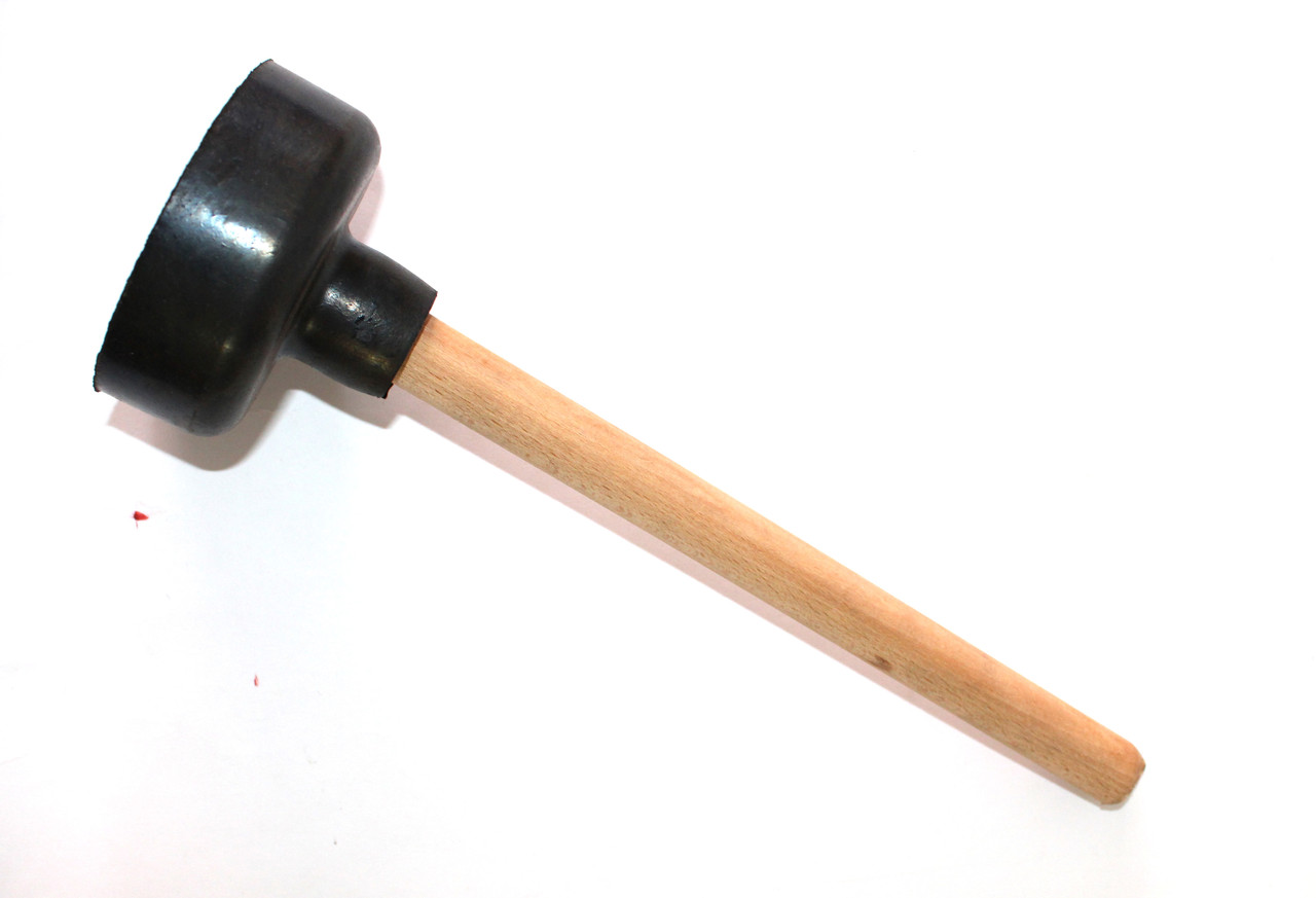 Вантуз цилиндрический маленький с деревянной ручкой 110мм