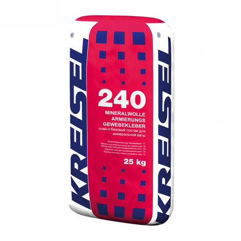 Клей для плит из минеральной ваты и создания базового слоя KREISEL 240 UNIVERSAL 25кг