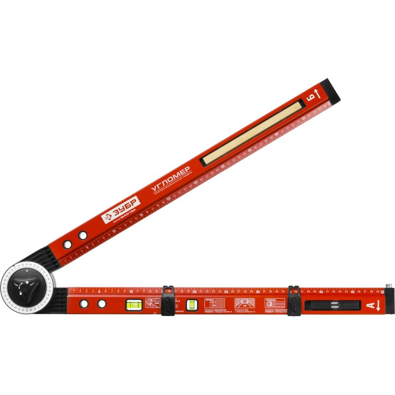 Уровень-угломер 500 мм складной ЗУБР 34740