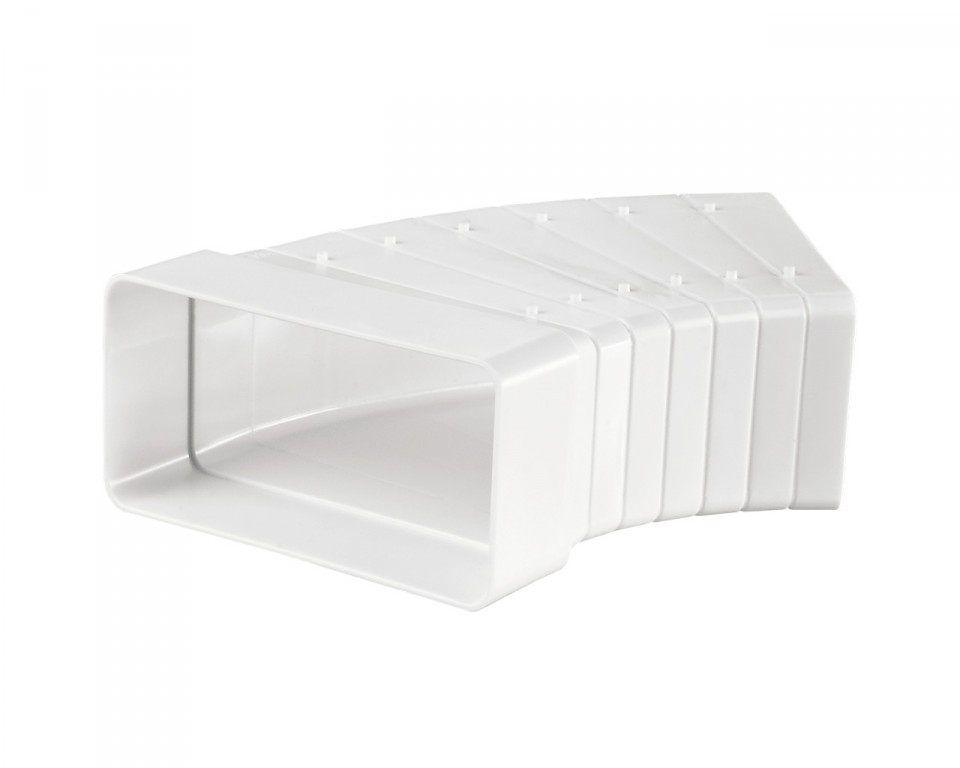 Вентиляционный прямоугольный угловой соединитель универсальный 55х110мм КРП VENTS