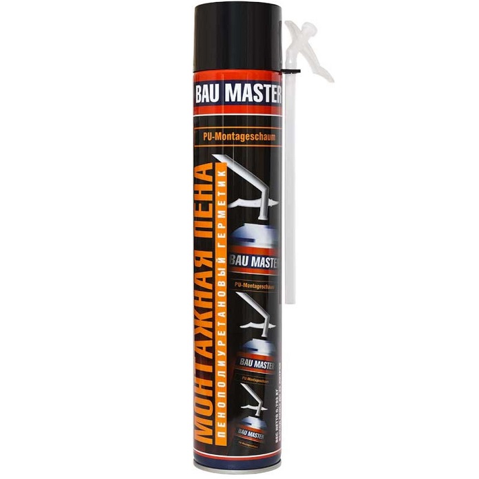 Пена монтажная BAU MASTER бытовая всесезонная 750мл