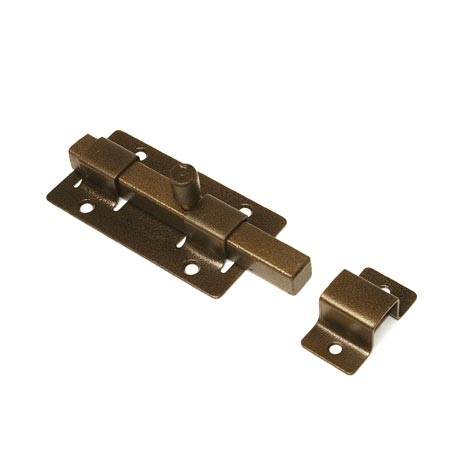 Задвижка дверная Киров ЗД-06, 60x115мм бронза 9119