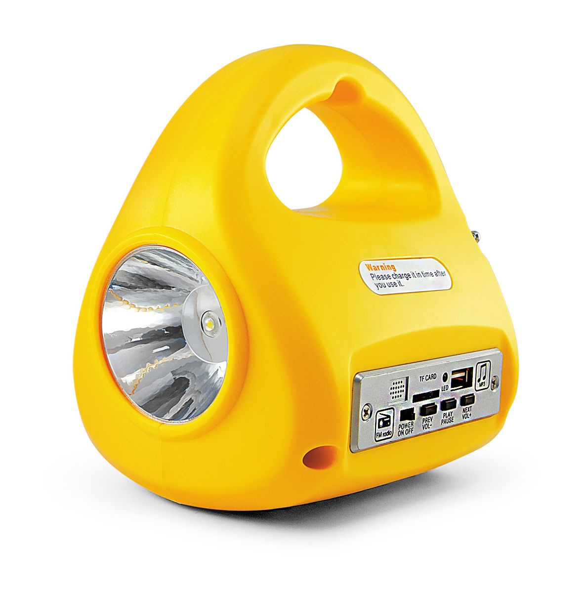 Фонарь ручной светодиодный аккумуляторный с FM-радио, 2 режима ЯРКИЙ ЛУЧ LA-FM