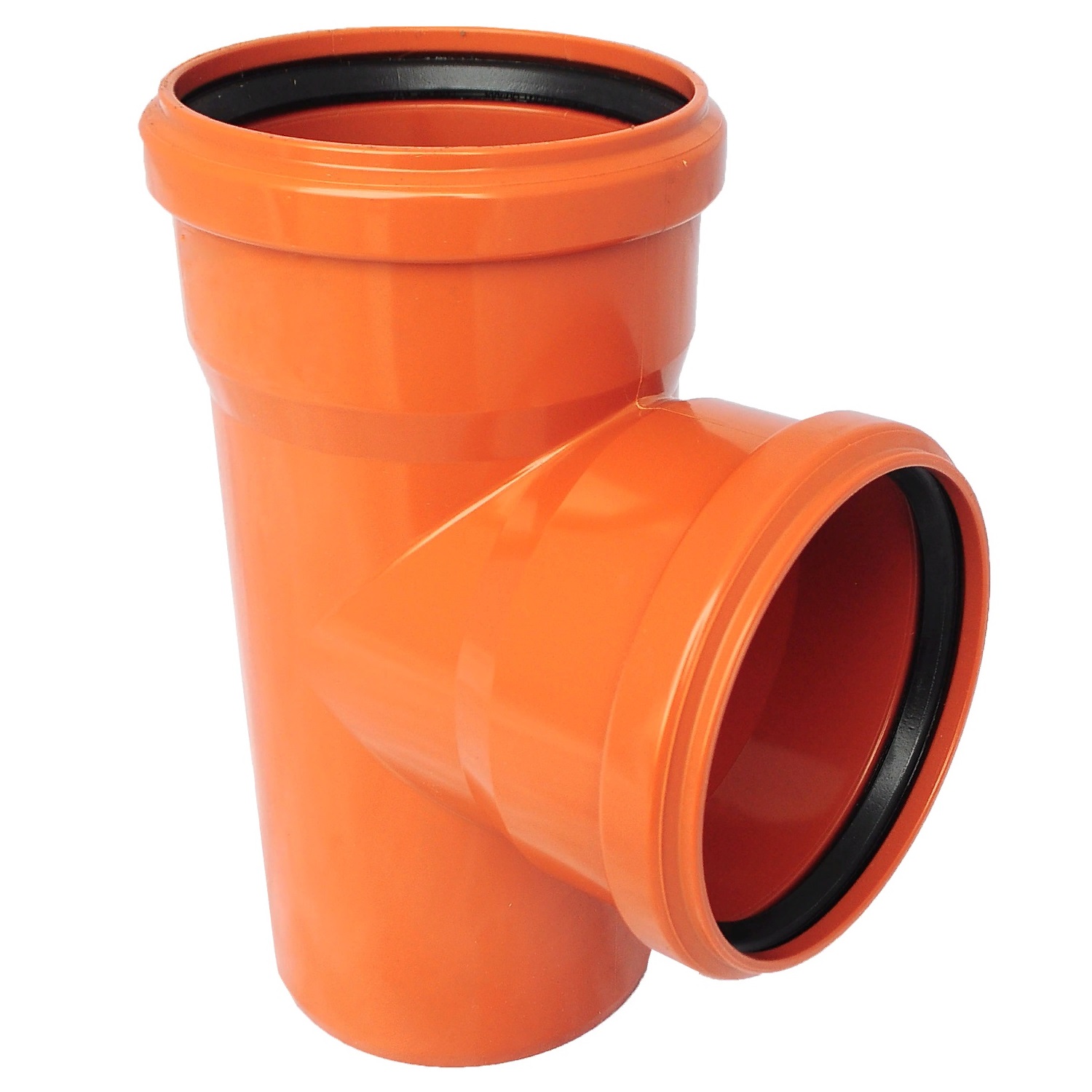 Тройник канализационный ПП рыжий 110мм/90градусов RTP 37012